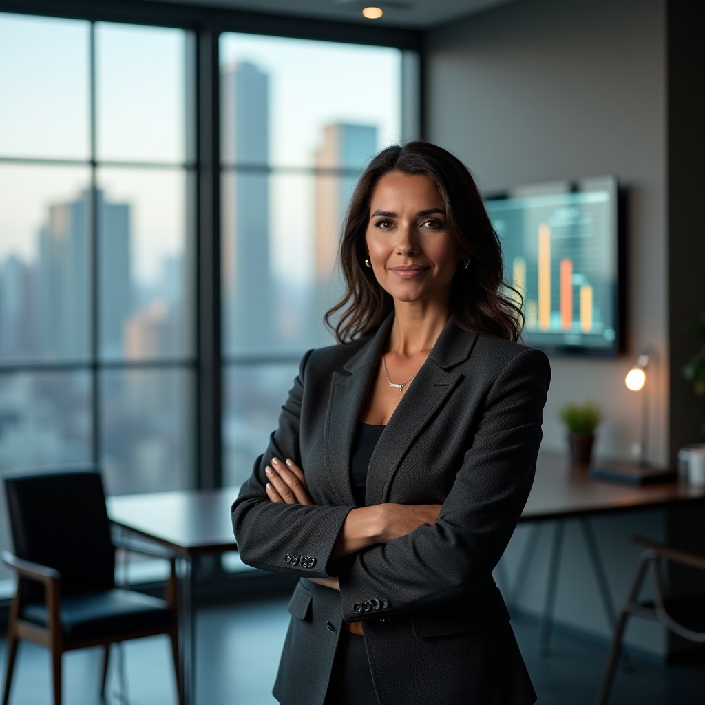 Management Nexus chairperson in modern office