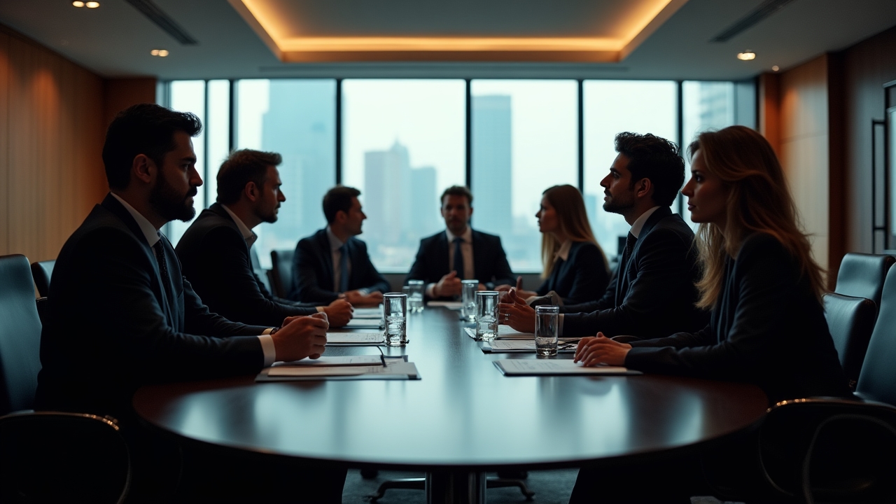 Executives in a strategic planning session